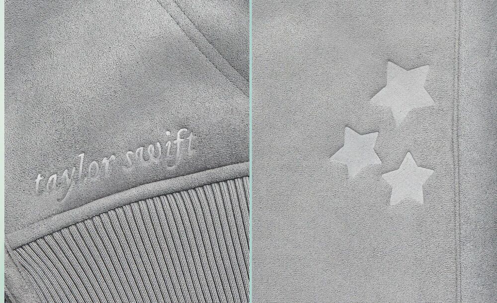 Taylor Swift Folklore Gray Faux Shearling Jacket Official Merch - YOUTH Small